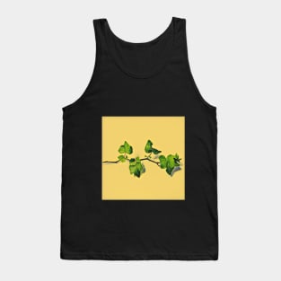 Hedera branch horizontal yellow Tank Top